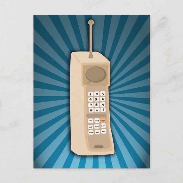 Funny Brick Cell Phone Postcard (Front)