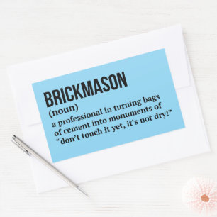 Funny Bricklayer Quote Definition Rectangular Sticker