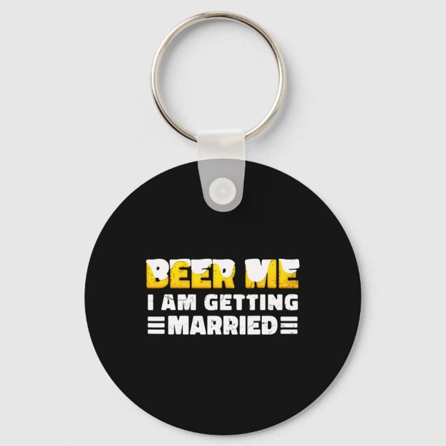 Funny Bride And Groom Bachelor Party  Key Ring (Front)