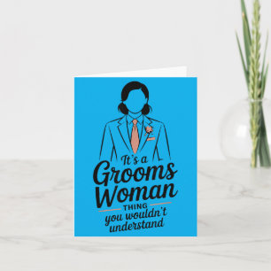 Funny Bride And Groom Female Wedding Attendant Card