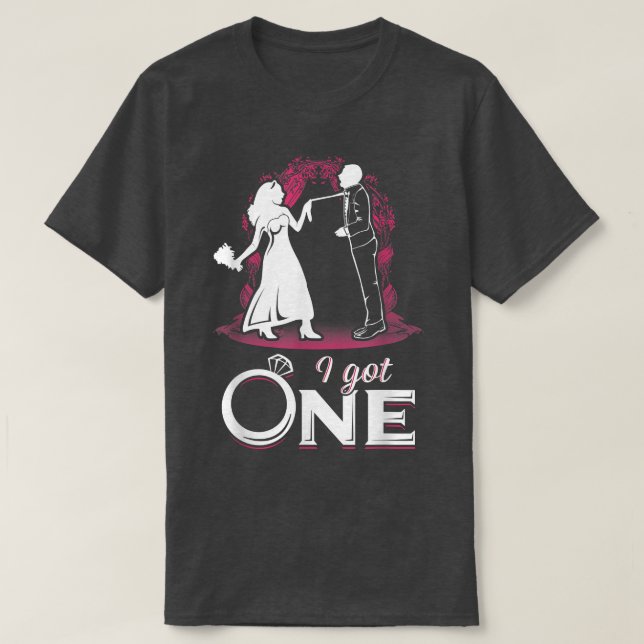 Funny Bride and Groom  T-Shirt (Design Front)