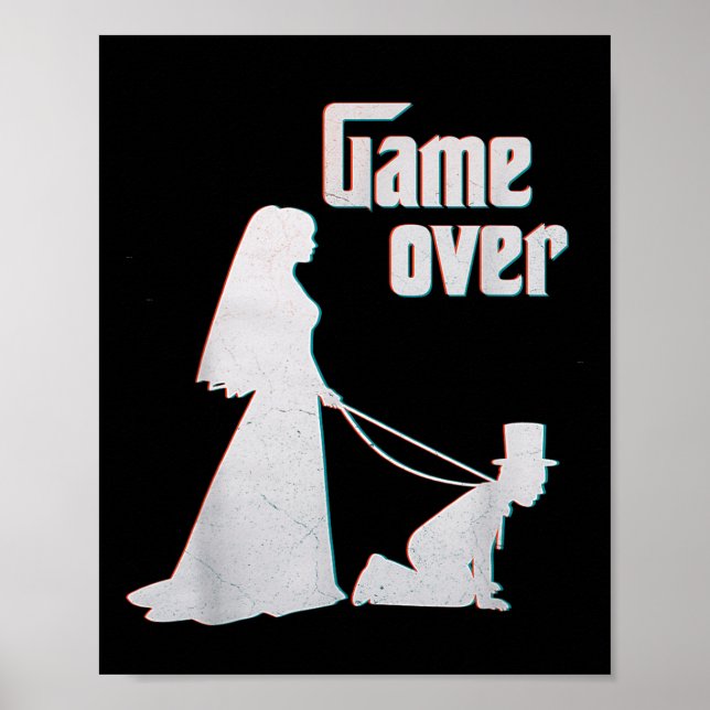 Funny Bride Groom Wedding Bachelor Bachelorette Ga Poster (Front)