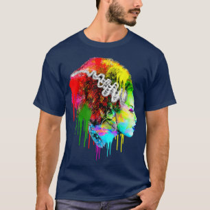 Funny Bride Halloween, Colourful Modern Bride T-Sh T-Shirt