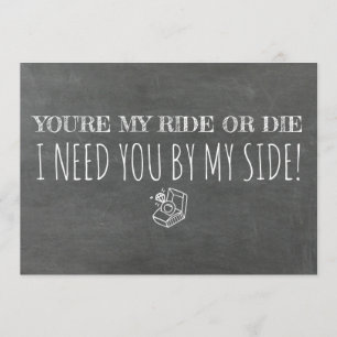 Funny Bridesmaid / Maid of Honour Proposal Invitation