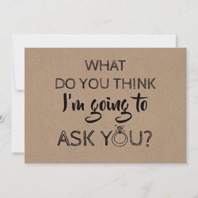 Funny Bridesmaid / Maid of Honour Proposal Invitation (Front)