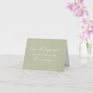 Funny Bridesmaid proposal, Dusty Blue Modern scrip Card