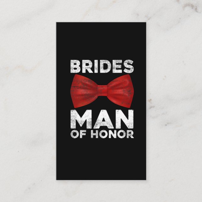 Funny Bridesman Wedding Bridal Party Quote Business Card (Front)