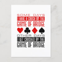 Funny Bridge Player Club Crushed Game of Bridge 
