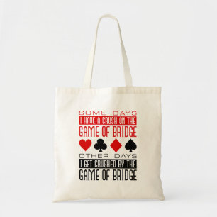 Funny Bridge Player Club Crushed Game of Bridge Tote Bag