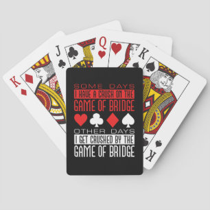 Funny Bridge Player Crushed by Game Playing Cards