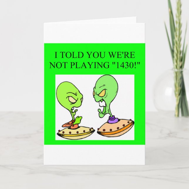 funny bridge player design card (Front)