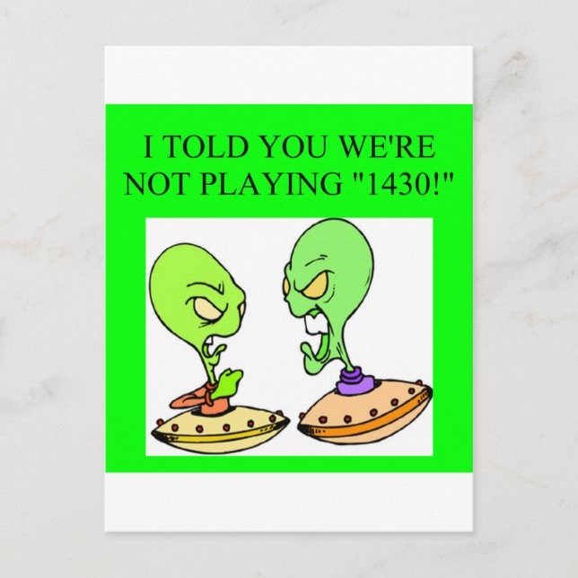 funny bridge player design postcard (Front)