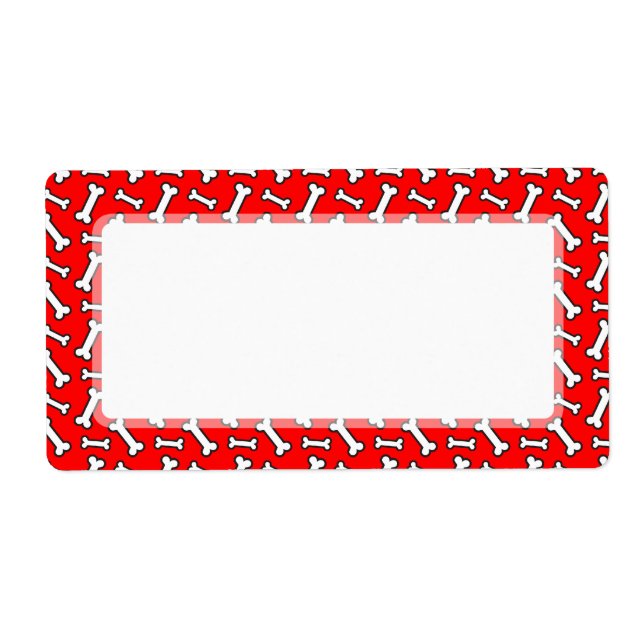Funny Bright Red Dog Bone Pattern for Dog Lovers (Front)