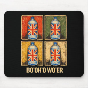 Funny British Accent Joke Bottle Of Water Long Sle Mouse Pad