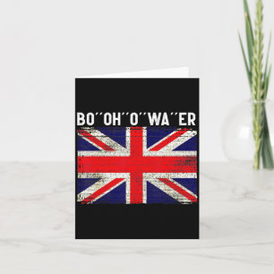 Funny British Accents Bo'oh'o Wa'er Bottle Of Wate Card