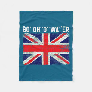 Funny British Accents Bo'oh'o Wa'er Bottle Of Wate Fleece Blanket
