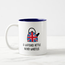 Funny British England Union Jack Kettle Tea Mug