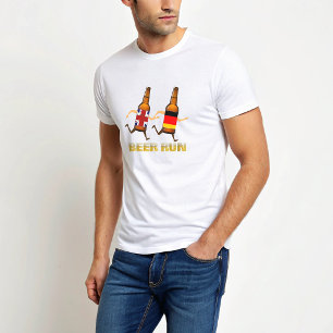 Funny British German Beer Run Race Beer Lovers Tee
