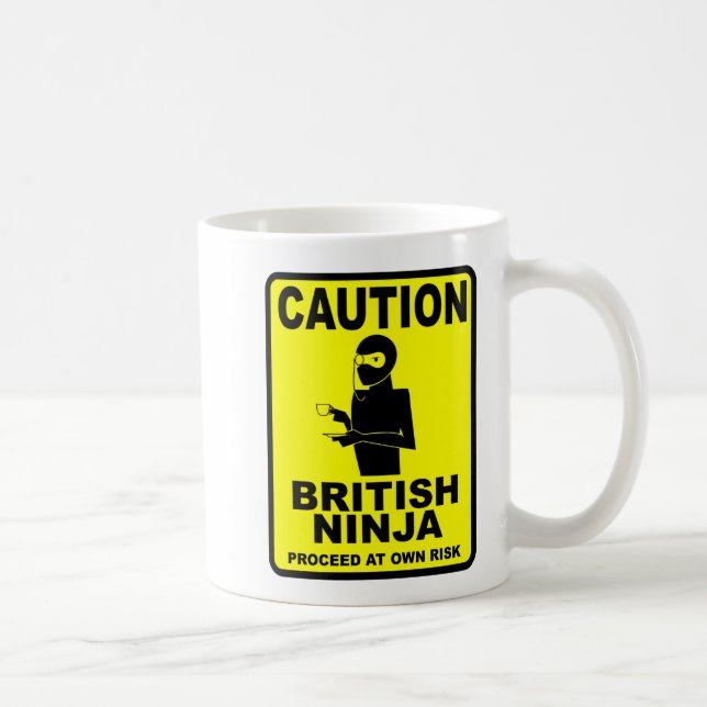 Funny  British Ninja Coffee Mug (Right)