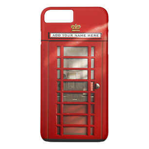 Funny British Red Telephone Box Personalised iPhone 8 Plus/7 Plus Case