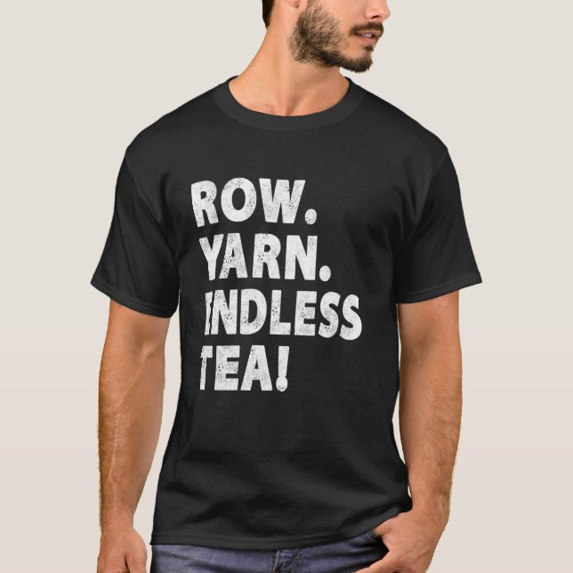 Funny British Rowing Shirt Rower Black Tea Lovers  (Front)