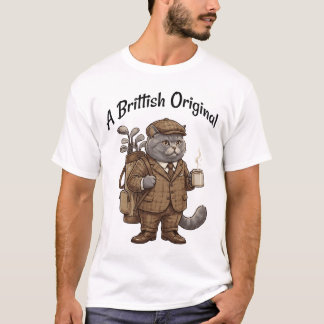 Funny British Shorthair Cat Golf T-Shirt