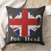 Funny British Teapot Pot Head Distressed