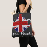 Funny British Teapot Pot Head Distressed