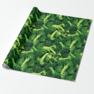 Funny, Broccoli Florets, Custom Wrapping Paper
