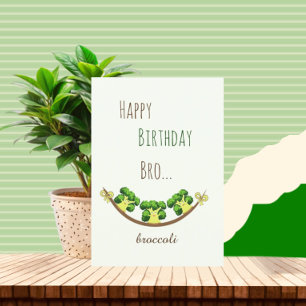 Funny broccoli holiday card