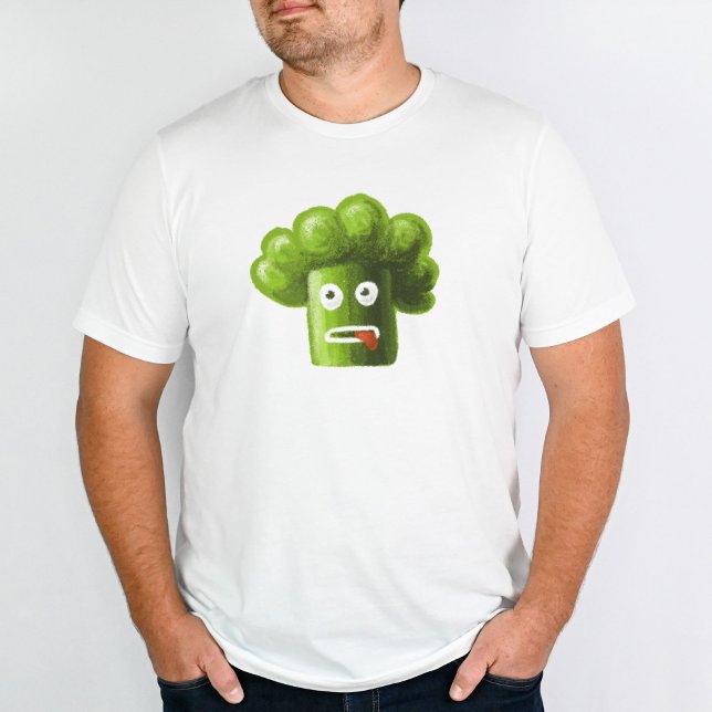 Funny Broccoli Pattern Vegan Vegetarian T-Shirt (Creator Uploaded)