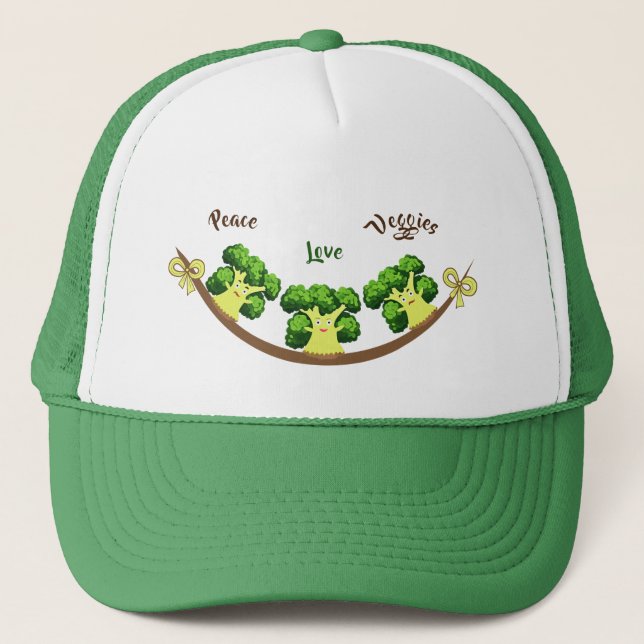 Funny broccoli trucker hat (Front)