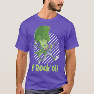 Funny Broccoli Vegan Rock Music Bassist Guitarist T-Shirt