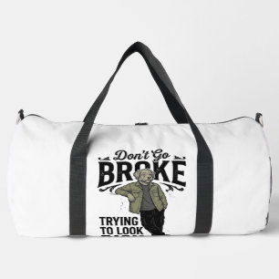 Funny Broke But Rich Vibes Vintage Dog Shirt Desig Duffle Bag