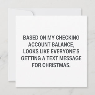 Funny Broke Christmas  Holiday Card