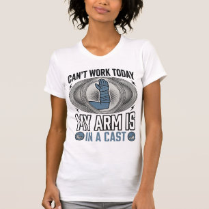 Funny Broken Arm Cast Vintage T-Shirt Design_1
