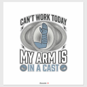 Funny Broken Arm Cast Vintage T-Shirt Design_1