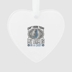Funny Broken Arm Cast Vintage T-Shirt Design_1 Ornament