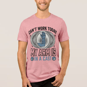 Funny Broken Arm Cast Vintage T-Shirt Design_1 Tri-Blend Shirt