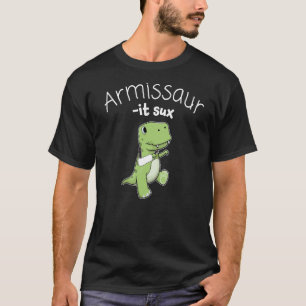 Funny Broken Arm Dinosaur It Sux Gift T shirt