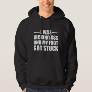 Funny Broken Foot Leg Joke Recovery Surgery Injury Hoodie