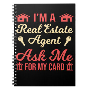Funny Broker Investor Property Real Estate Agent Notebook