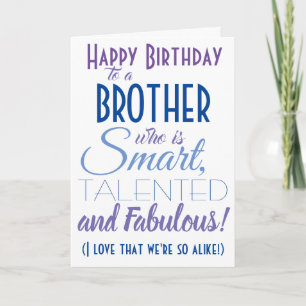 Funny Brother Birthday Card