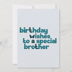 Funny Brother Birthday Card   Modern Birthday Card