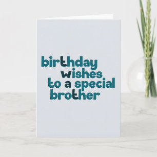Funny Brother Birthday Card   Modern Birthday Card