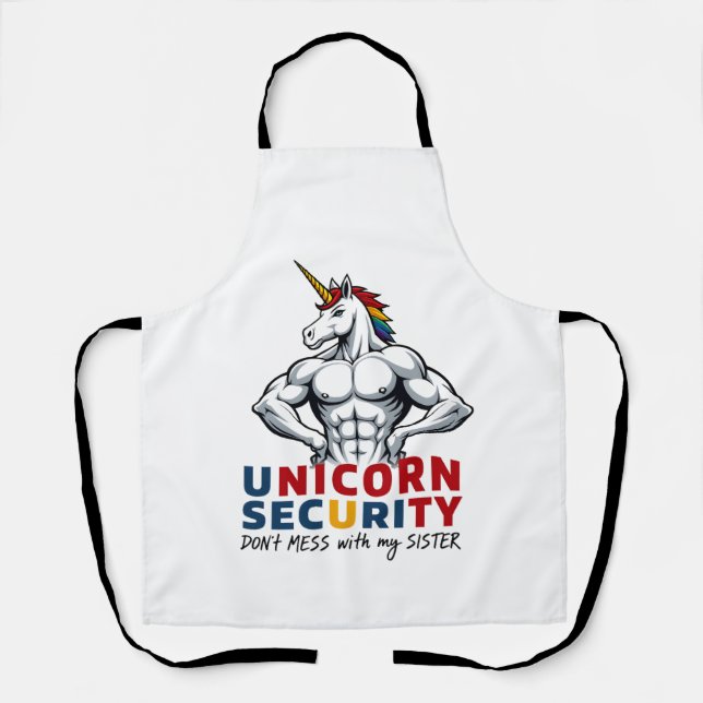 Funny Brother Unicorn Security Dont Mess With My S Apron (Front)