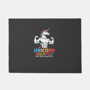 Funny Brother Unicorn Security Dont Mess With My S Doormat