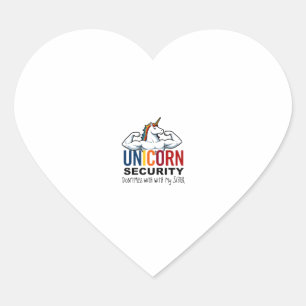 Funny Brother Unicorn Security Dont Mess With My S Heart Sticker