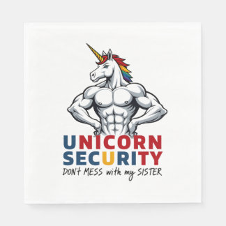 Funny Brother Unicorn Security Dont Mess With My S Napkin