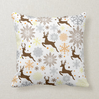 Funny Brown Christmas Pattern Cushion